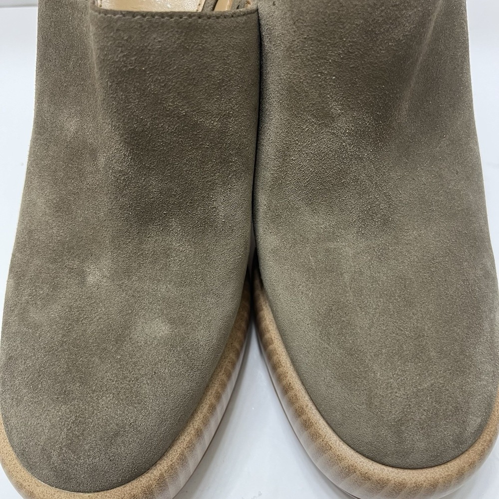 Sam Edelman Shiloh Chunky Platform Heeled Mules Dark Tan Suede Women's 8.5 - Picture 5 of 11